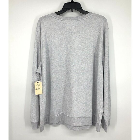 St. Johns Bay Sweatshirt Classic Gray Spacedye Pullover NWT - Picture 6 of 8